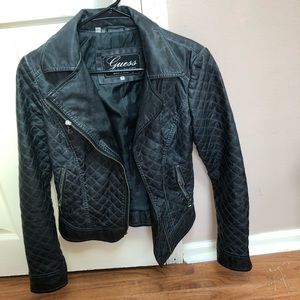Guess XS(0-2) Leather Moto Jacket